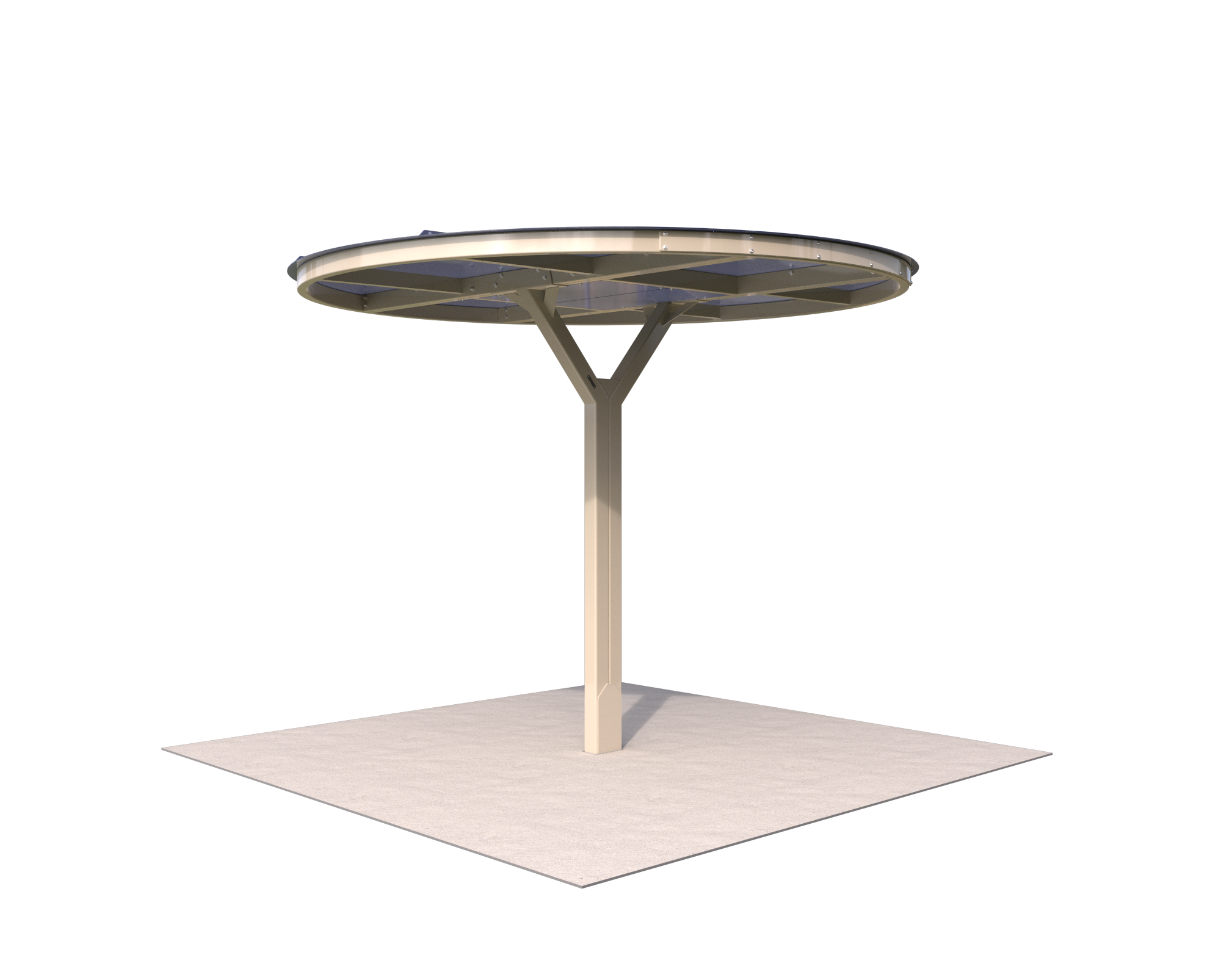 GX Outdoors Round Acacia Park Shelter for Outdoor Environments